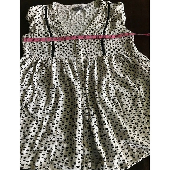 Anthropologie Vanessa Virginia Top Women's Ladder Lace Spotted Tunic - Size Smal - Picture 8 of 8